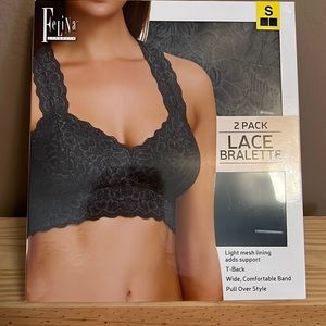 NIB 2 pack lace bralettes from Felina, Small